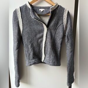 Gap Asymmetrical Knit Zip Blazer Moto Jacket XS